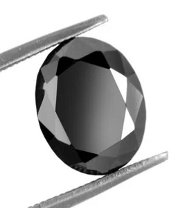 1 pz diamante nero taglio ovale da 1,50 ct, diamante sciolto nero naturale pe... - Imagen 1 de 3