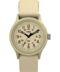 New Timex Military TW2Y19800 MK1 Quartz Watch 36mm Beige - Picture 1 of 4