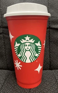 STARBUCKS Cup HOLIDAY CHRISTMAS 2022 Red REUSABLE Hot 16oz Plastic Merry Coffee - Picture 1 of 7