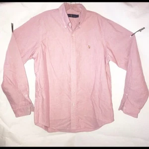 Ralph Lauren men SIZE L red/white long sleeve shirt - Picture 1 of 8