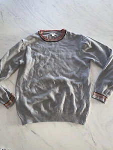 GIRLS SWEATER MULTI-COLOR SIZE XL 14 GYMBOREE Gray Rainbow Piping Trim - Picture 1 of 4