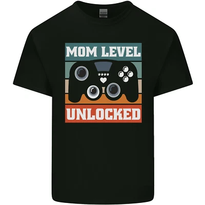 Mom Level Unlocked New Mommy Baby Born Kids T-Shirt Childrens - Image 1 of 4