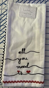 Black and White : Nicole Miller Home : Kitchen Towel Set : All You Need Is ๐ - Picture 1 of 6