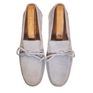 Mens Aquatalia Weatherproof Brian Gray Suede  Driving Loafers Shoes Size 8.5 - Picture 1 of 10