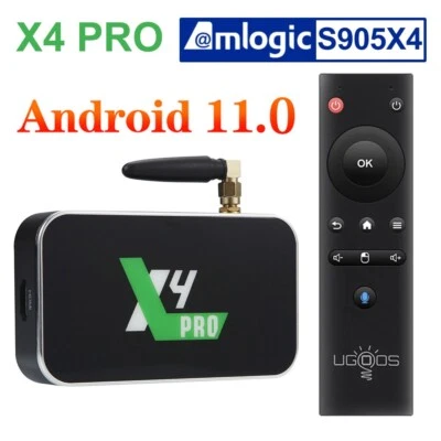 Ugoos X4 Pro TV BOX Android 11 Smart TV Box S905X4 DDR4 4GB 32GB Wifi 1000M - Image 1 of 4