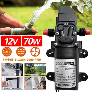 12V Wasserpumpe Selbstansaugende Pumpe 70W Hochdruck Membranpumpe Boot Camping - Bild 1 von 12