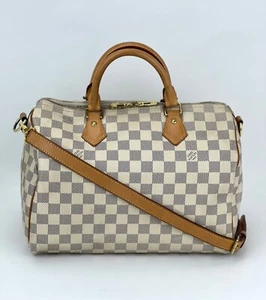 LOUIS VUITTON Hand Bag Speedy 30 Bandouliere Damier Azur Bag Ebay Live - Picture 1 of 12