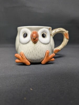 ADORABLE! Fitz & Floyd OWL CUP Mug Ceramic VINTAGE Bird Teacup - Image 1 of 4