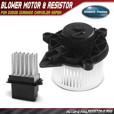 Kit de motor y resistencia soplador HVAC delantero para Dodge Durango 04-09 Chrysler Aspen Foto 1 de 4
