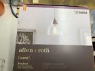 *No Glass Cover Allen +Roth pendant faux wood clear seeded glass light