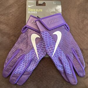 Nike Men's Force Elite Batting Gloves Court Purple/White Size L Large PGB645-552