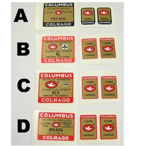 Colnago Columbus frame tubing decals per sale vintage retro cycling B  - Picture 1 of 1
