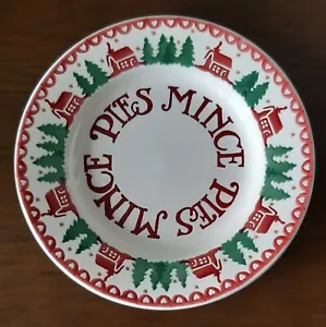 Emma Bridgewater Christmas Cabin Mince Pies 8.5" Plate ~ New/First Quality! ❤️ - Picture 1 of 2