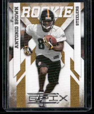 2010 Panini Epix #107 Antonio Brown Silver Rookie #/250 - Image 1 of 2