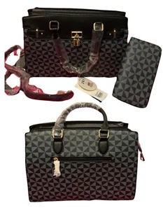 2pcs PU Leather Satchel Women Crossbody Bag Shoulder Bag Top Handle with Wallets - Picture 1 of 1