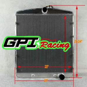 3 ROW ALUMINUM RADIATOR FOR 1949 1950 OLDSMOBILE Series 78 88 98 CHEVY V8 AT - Picture 1 of 7
