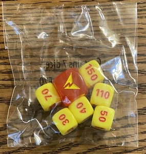 Pokemon TCG Vivid Voltage Die Set of 7 Dice From Elite Trainer Box - Picture 1 of 3