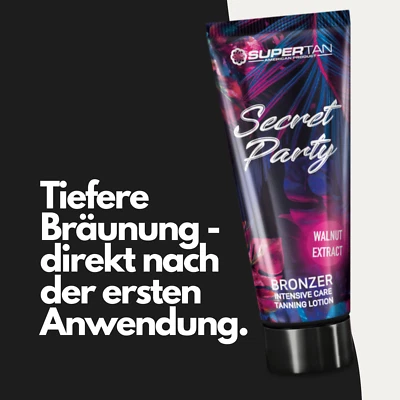 TAN DESIRE Bronze Solarium Creme Bräunungslotion Supertan Secret Party Bronzer - Walnuss-Öl