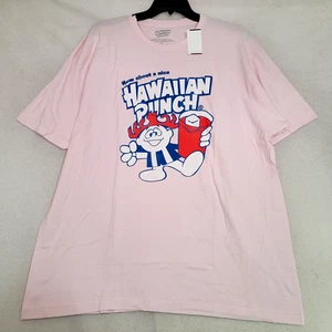 HAWAIIAN PUNCH SHIRT MENS 2XL 2XX PINK RETRO 70s 80s DRINK Casual BEVERAGE NWT - Picture 1 of 12
