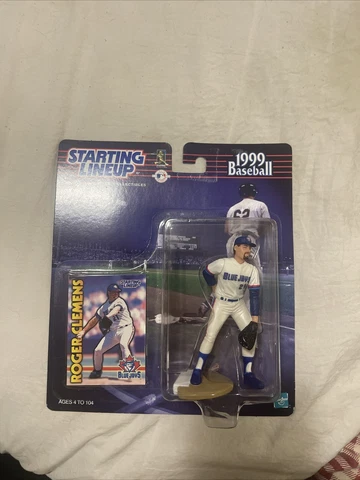 Starting Lineup Roger Clemens Action Figure, Blue Jays, 1999 MLB, Sealed Cover