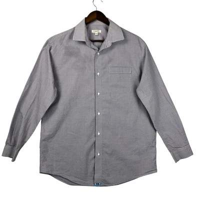 Robert Barakett Lavender Checked Dress Shirt Men’s 16.5/34-35 EUC - Image 1 of 4