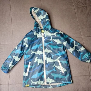 Western Chief Shark Print Blue Raincoat, KIds Size 5 - Picture 1 of 8