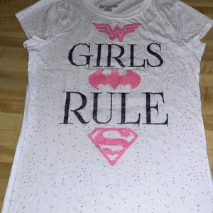 DC Comics Tee Shirt Girls “Girls Rule” XL 14-16) White. Vintage - Picture 1 of 12