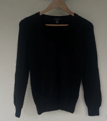 Suéter para mujer Y2K Only Mine XS 2 capas cachemir negro cuello en V suéter cómodo suave Foto 1 de 4