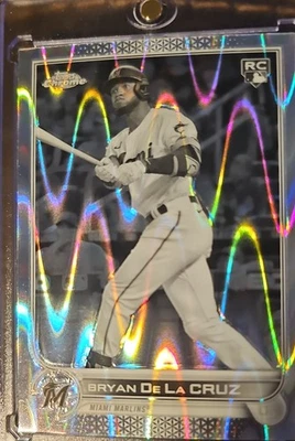 2022 Topps Chrome Sonic - Bryan De La Cruz #216 Black & White RayWave Refractor  - Image 1 of 2