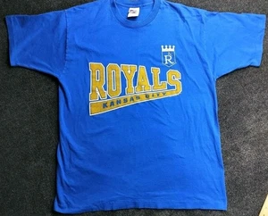 Vintage Kansas City Royals Pro Player 1997 MLB Single Stitch T-Shirt blau & gold - Bild 1 von 8