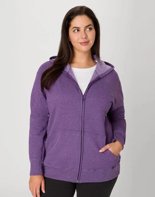 Hanes Just My Size EcoSmart Women's Full-Zip Fleece Hoodie (Plus ) - Image 1 of 4
