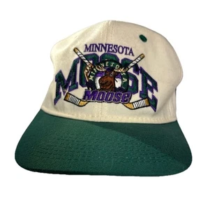 Cappello da hockey su ghiaccio uomo vintage Minnesota Moose aderente - Foto 1 di 8