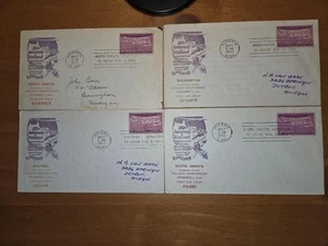 4 Ersttagsbriefe, Scott #858, 50th ann state, Planty 58a-d, Espenshade, 1939 - Bild 1 von 1