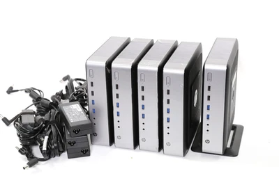 Lote de 5 HP T730 Thin Client AMD RX-427BB, 8GB Ram, a maioria tem SSD, SEM SISTEMA OPERACIONAL - Imagem 1 de 4