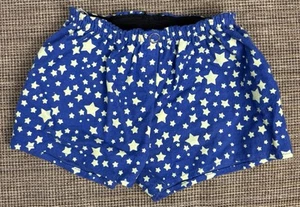 GLOW IN THE DARK Build-a-Bear Pyjamahose Shorts blau gelb Sterne - Bild 1 von 3