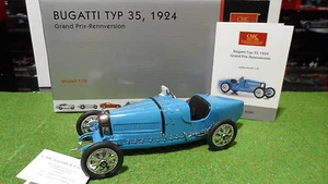 BUGATTI TYP 35 de 1924 Grand prix Rennversion bleu 1/18 CMC M-063 voiture miniat - Imagen 1 de 1