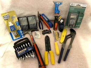 Quality Hand Tool Bundle Steel Hammer Nickel Channel Locks Bits and Much More - Picture 1 of 10