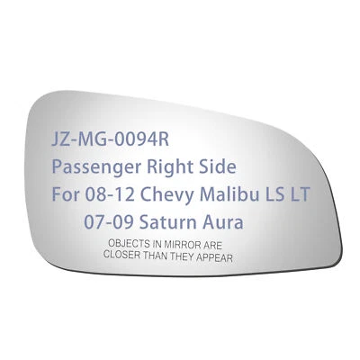 Vidrio de espejo adhesivo para Chevrolet Malibu LS 2010,LT pasajero lado derecho 5296 Foto 1 de 4