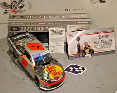 2021 Noah Gragson Bass Pro Bristol Win 1/24 Action NASCAR Diecast Autographed - Image 1 of 2