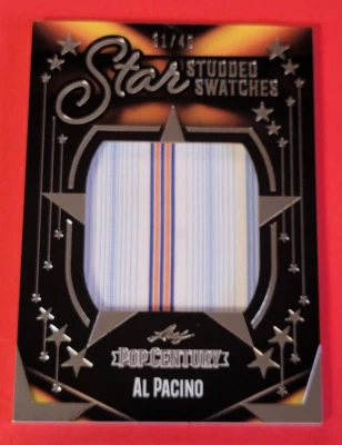 Al Pacino WORN RELIC CARD #d31/40 LEAF POP CENTURY Godfather MICHAEL CORLEONE - Image 1 of 2