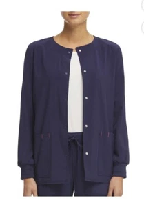 Scrubstar Women’s Ethical Fabric Stretch Snap Front Active Warm Up Scrub Jacket - Picture 1 of 4