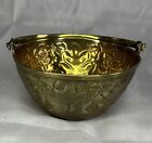 liards ltd Small Brass Floral Basket Vintage Made In India