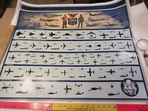 1997 ~;~ Air Craft Of The USAF U S Air Force ~;~ HUGE Poster ~;~ Embossed Seal - Picture 1 of 4