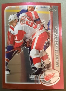 SERGEI FEDOROV-2002 2003 2002-03 TOPPS CROMO 🏒 TARJETA DE HOCKEY-DETROIT RED WINGS - Imagen 1 de 1