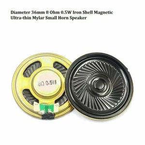 Altavoz de bocina pequeña Mylar ultrafino magnético carcasa de hierro diámetro 36 mm 8 ohmios 0,5 W - Imagen 1 de 5