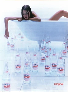 1999 DRUCKANZEIGE - EVIAN QUELLWASSERANZEIGE - FÜLLEN SIE DIE BADEWANNE MIT EVIAN - BADEN - Bild 1 von 1