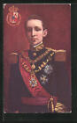 Künstler-AK König Alfonso XIII. von Spanien in Galauniform im Portrait 1905 