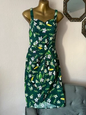 Vestido Collectif MAHINA Vintage Inspirado Tropical BIRD Hibisco Sarong Rockabilly Foto 1 de 4