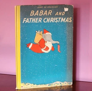 1940 TRUE FIRST AMERICAN EDITION, BABAR AND FATHER CHRISTMAS BY JEAN DE BRUNHOFF - Foto 1 di 24