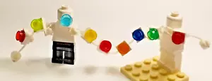 LEGO Minifigure Christmas Tree Light Set Holiday Decorations String Garden Patio - Picture 1 of 1